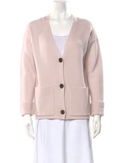 Pre-owned Reiss V-neck Sweater In Pink