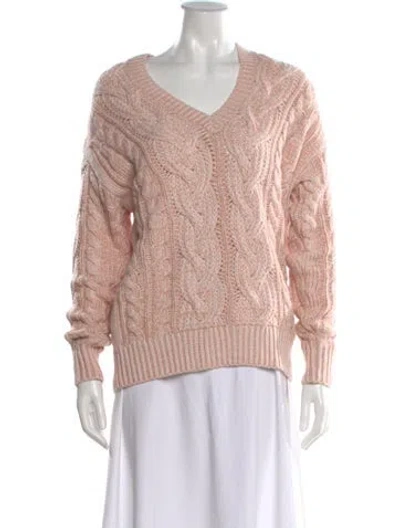 Pre-owned Reiss V-neck Sweater In Pink
