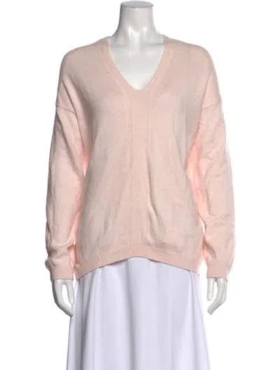 Pre-owned Reiss V-neck Sweater In Pink