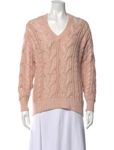 Pre-owned Reiss V-neck Sweater In Pink