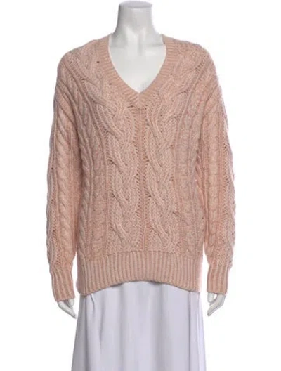 Pre-owned Reiss V-neck Sweater In Pink