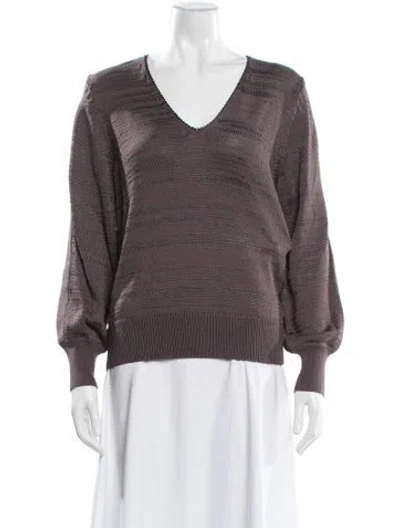 Pre-owned Reiss V-neck Sweater In Purple