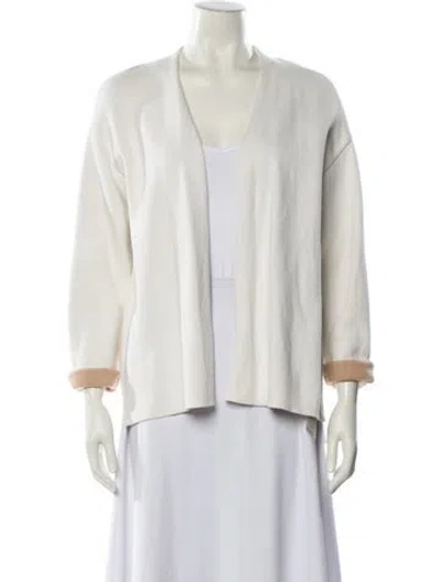 Pre-owned Reiss V-neck Sweater In White