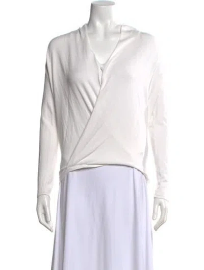 Pre-owned Reiss V-neck Sweater In White