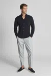Reiss Navy Voyager Regular Fit Travel Shirt