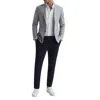 Reiss Voyager Stretch Performance Solid Regular Fit Button Down Travel Shirt In Blue