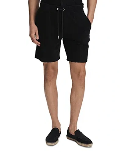 Reiss Vulcan Drawstring Cable Shorts In Navy