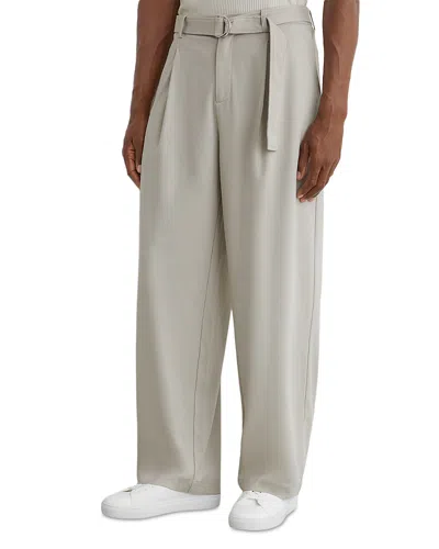 Reiss Walker Relaxed Fit Belted Trousers In Neutral
