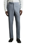 Reiss Airforce Blue Warner Linen Slim-fit Suit Trousers