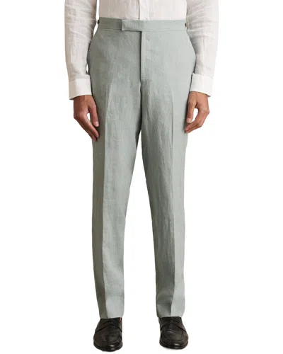Reiss Warner Linen Slim Mixer Trouser In Green