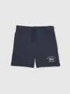 Reiss Washed Blue Cotton-blend Motor Cars Sweat Shorts In Blue