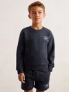 Reiss Washed Blue 3-9 Yrs Cotton Blend Motor Cars Sweatshirt In Blue