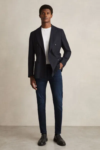 Reiss Washed Dark Indigo Skinny-fit Jeans