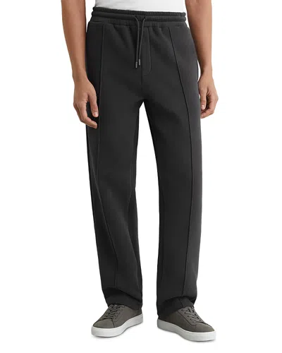 Reiss Washed Drawstring Joggers In Black