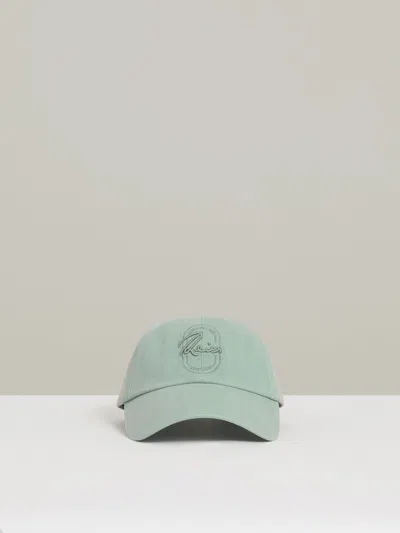 Reiss Washed Green Elias Cotton Logo-embroidered Baseball Cap