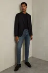 Reiss Washed Indigo Grey Cast Skinny-fit Jeans In Washed Indigo Grey Cast