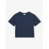 Reiss Washed Navy Tane Oversized Cotton-jersey T-shirt 9-13 In Blue