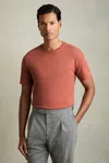 Reiss Washed Rose Pink Cotton-jersey Crew Neck T-shirt