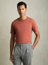 Reiss Washed Rose Pink Cotton-jersey Crew Neck T-shirt