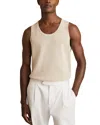 Reiss Off White Watson Textured Crew Neck Ribbed Vest