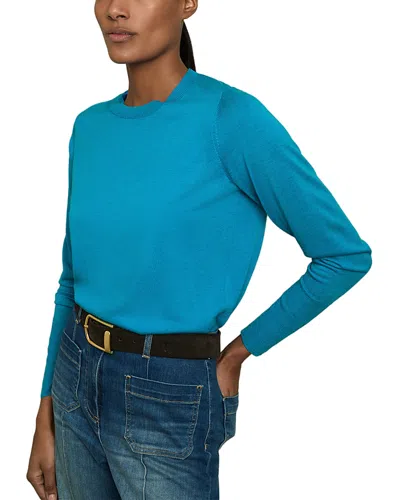 Reiss Wendy Crewneck Top In Blue