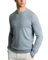 Reiss Soft Blue Melange Merino Wool Crew-neck Jumper In Soft Blue