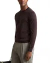 Reiss Wessex Merino Crewneck Sweater In Brown