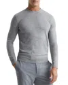 Reiss Wessex Crewneck Wool Sweater In Soft Gray