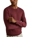 Reiss Wessex Merino Wool Slim Fit Sweater In Cherry Pink