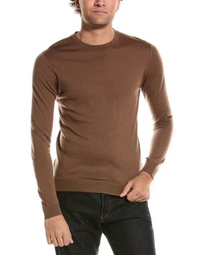 Reiss Wessex Merino Wool Sweater In Brown