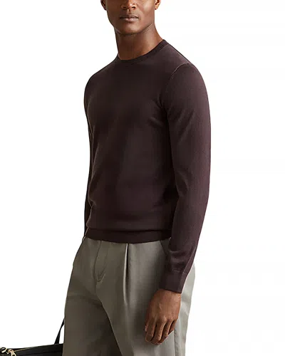Reiss Wessex Merino Wool Sweater In Burgundy