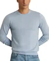 Reiss Mens Soft Blue Wessex Crewneck Wool Jumper Xl In Soft Blue Melange