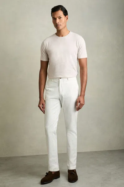 Reiss Wheat Melange Bless Marl Crew Neck T-shirt