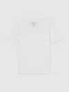 Reiss White 13-14 Yrs Cotton Crew-neck T-shirt