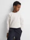 Reiss White 3-9 Yrs Merino Crew Neck Jumper In White