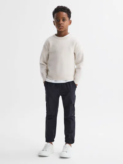 Reiss White Prague 9-14 Yrs Merino Crew Neck Jumper