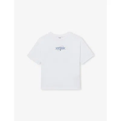 Reiss Babies' Ivan Short-sleeve Cotton-jersey T-shirt 9-13 Years White Blu