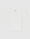 Reiss White 13-14 Yrs Interlock-jersey Crew-neck T-shirt