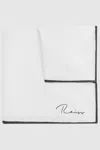 Reiss White Plain Silk Pocket Square In White