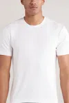 Reiss White Ché Studios Crew Neck T-shirt With Tencel™ Fibers In White