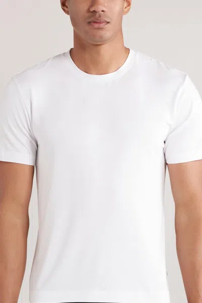 REISS WHITE CHÉ STUDIOS CREW NECK T-SHIRT WITH TENCEL™ FIBERS