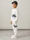 Reiss White Clayton 3-9 Yrs Cotton-blend Logo Script Joggers