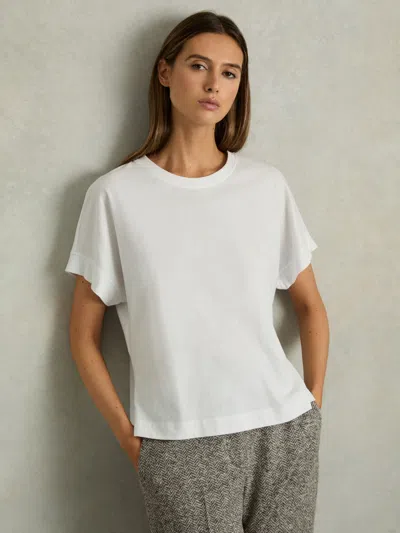 Reiss White Cotton Crew Neck T-shirt