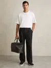 Reiss White Cotton Garment-dyed Oversized T-shirt