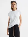 Reiss White Cotton-jersey Crew Neck T-shirt In White