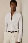 Reiss Hayes Long Sleeve Jacquard Jersey Shirt
