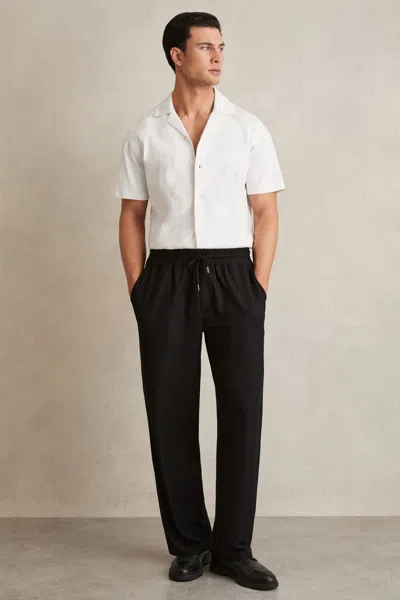 Reiss White Cotton Paisley-embroidered Shirt