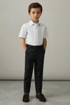 Reiss White Cotton Slim-fit Short-sleeve Shirt In White