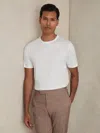 Reiss White Mercerised-cotton Crew-neck T-shirt In White