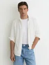 Reiss White Davaro Stretch-modal Cutaway-collar Shirt Regular-fit